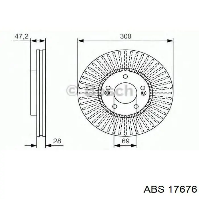 Купити 17676 ABS Ротор гальмівний