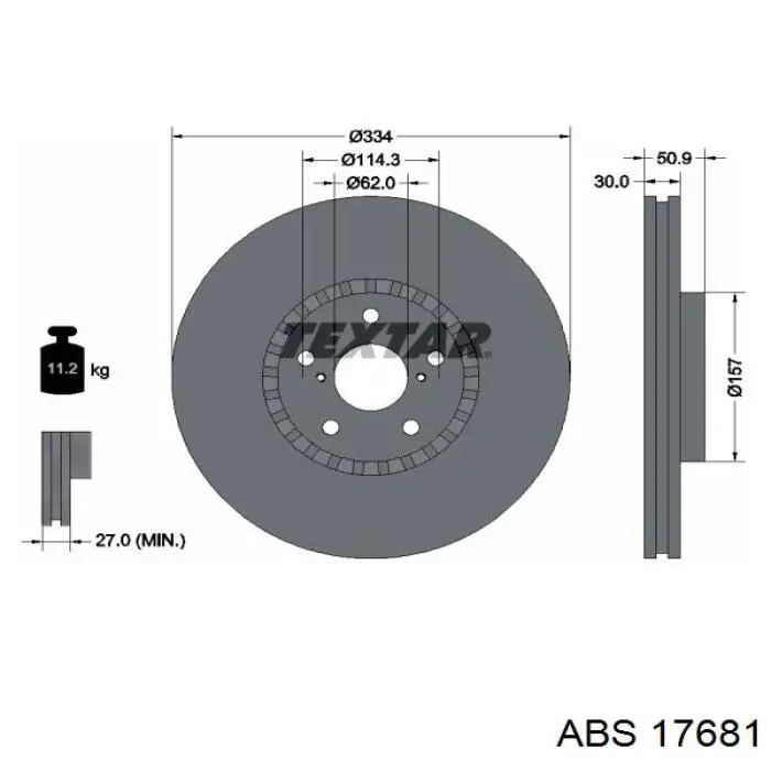 17681 ABS диск гальмівний передній