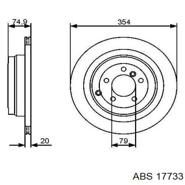 Задні дискові гальма ABS 17733 ціна, від 67.28 USD