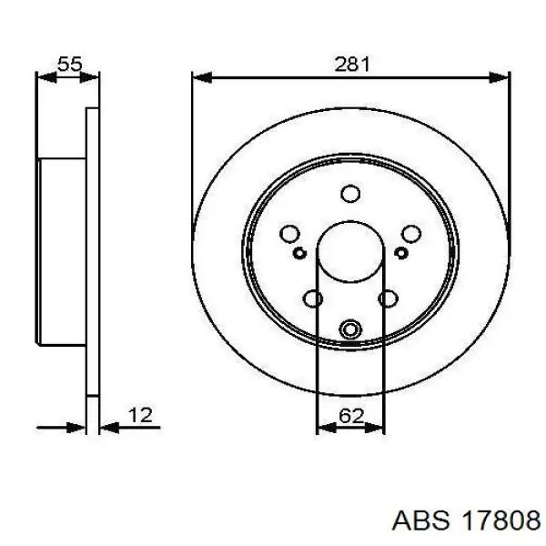 Задні дискові гальма ABS 17808 ціна, від 28.75 USD
