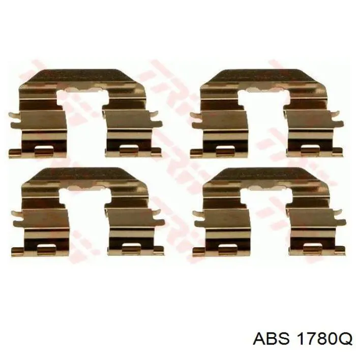 1780Q ABS комплект пружинок кріплення дискових колодок, задніх