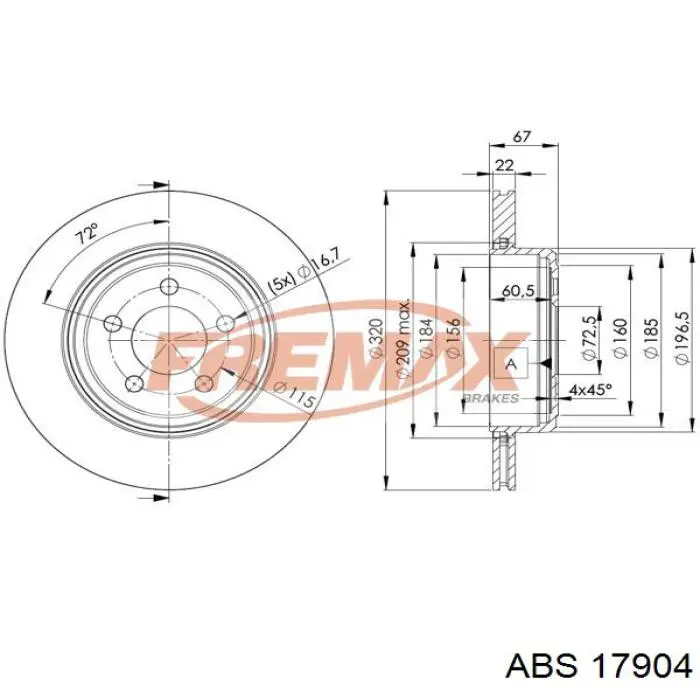 17904 ABS Дискові гальма