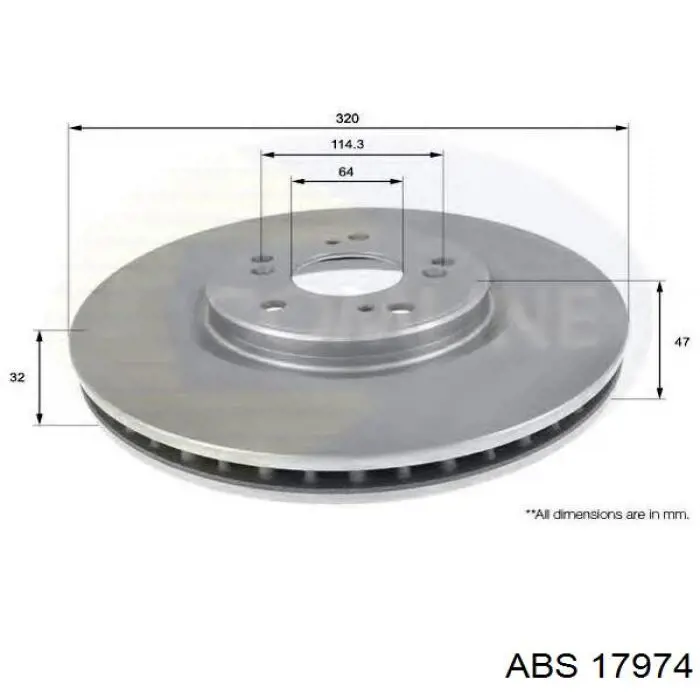 Купити 17974 ABS Ротор гальмівний