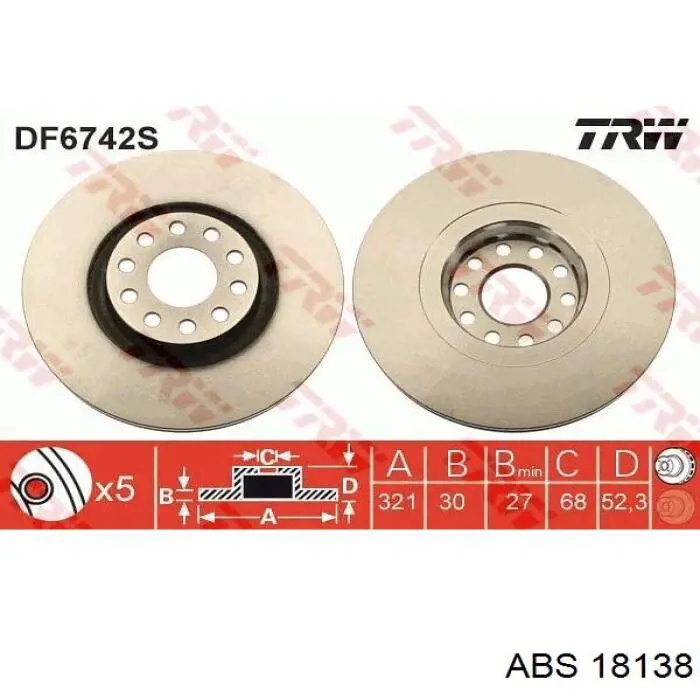 986479690 Bosch Гальмо дискове переднє