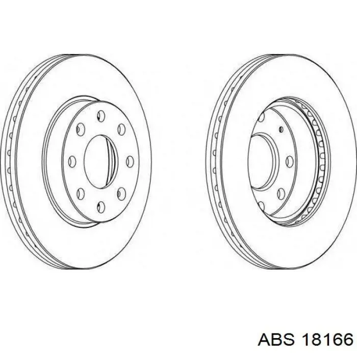 Гальмівні диски передні 18166 ABS