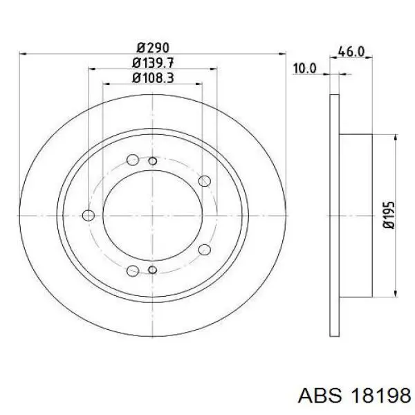 18198 ABS Гальмо дискове переднє