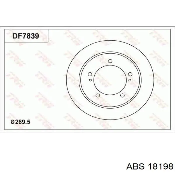 Диск переднього гальма ABS 18198 ціна, від 29.79 USD