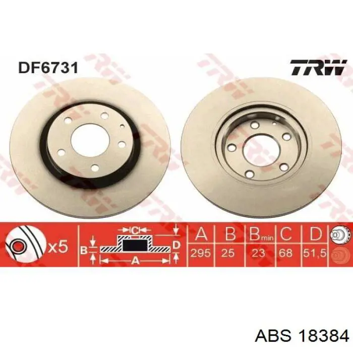 18384 ABS Гальмо дискове переднє