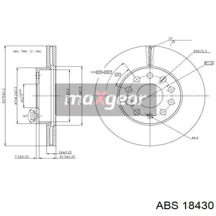 Купити 18430 ABS Ротор гальмівний