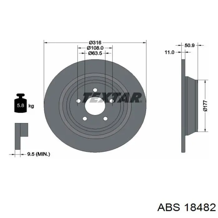 Купити AR85166XPR Power Stop Диск заднього гальма