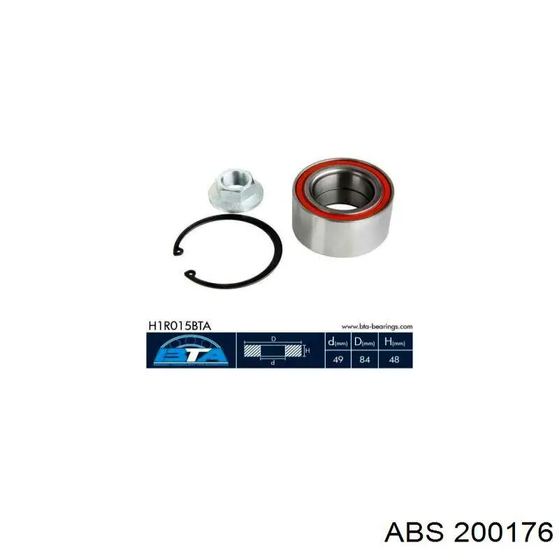Підшипник маточини ABS 200176