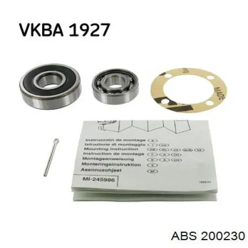 Підшипник маточини задньої ABS 200230 ціна, від 16.26 USD