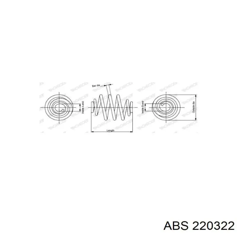 Купити 220322 ABS Кульова опора, нижня