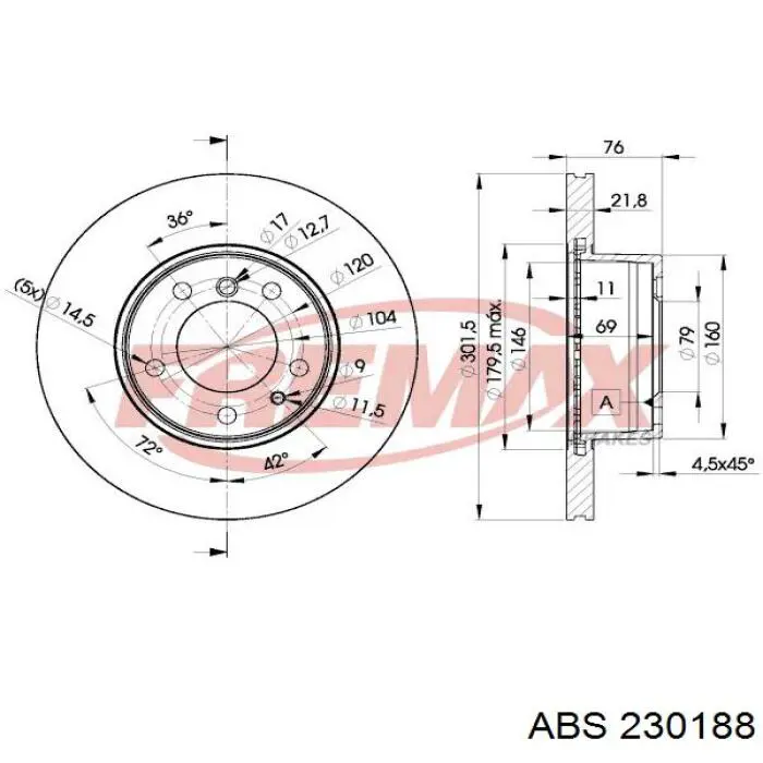 Наконечник рульовий ABS 230188 ціна, від 8.76 USD