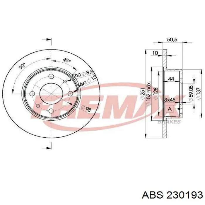 Купити 230193 ABS Рульовий наконечник