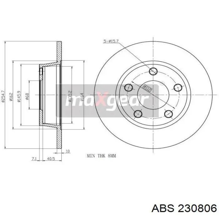 Наконечник рульовий ABS 230806 ціна, від 9.87 USD