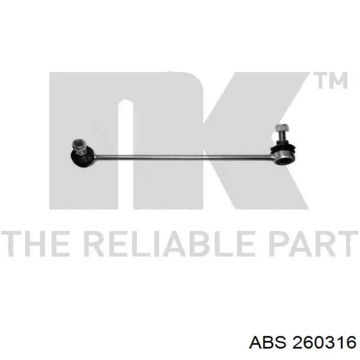 Стійка стабілізатора, переднього, права ABS 260316 ціна, від 11.47 USD