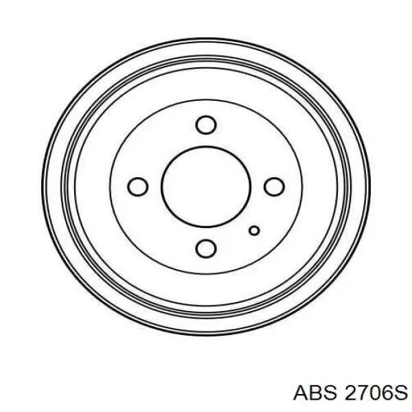 Барабан гальмівний задній ABS 2706S