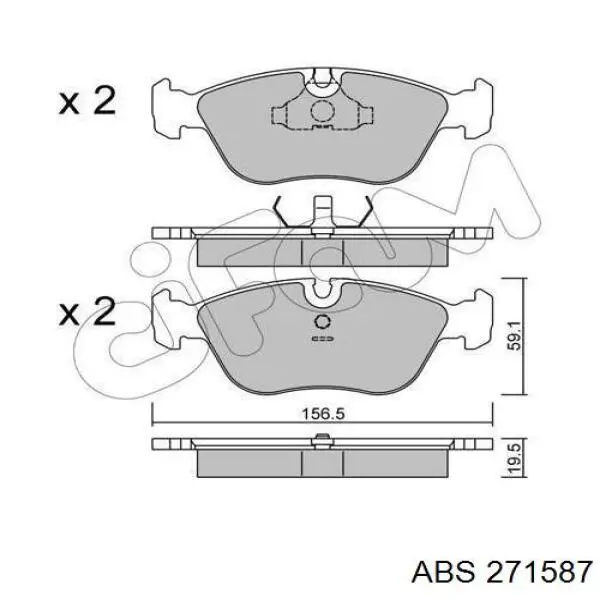 Сайлентблок нижнього важеля передньої підвіски ABS 271587 ціна, від 24.55 USD