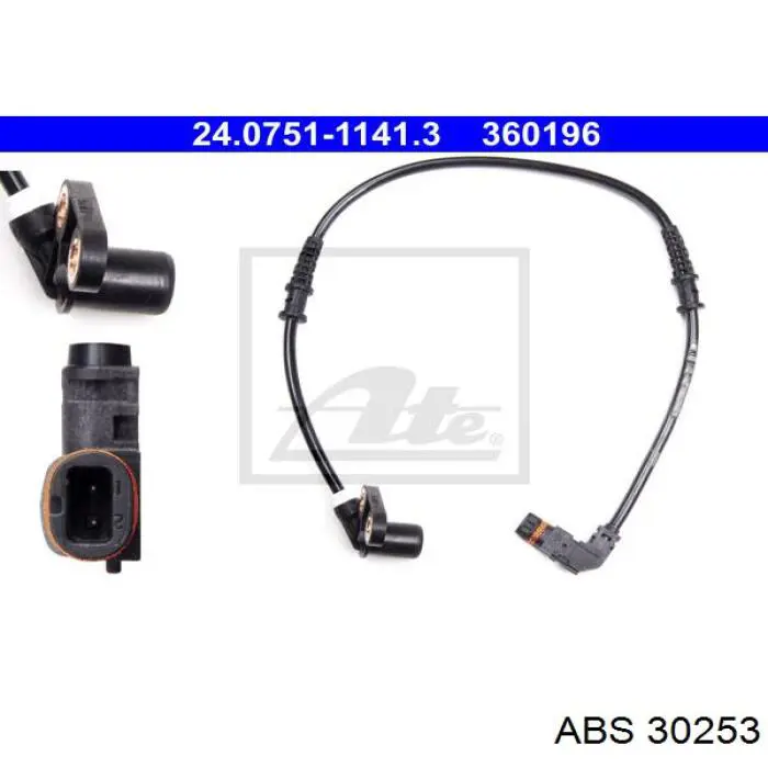 Датчик АБС (ABS) передній, лівий 30253 ABS