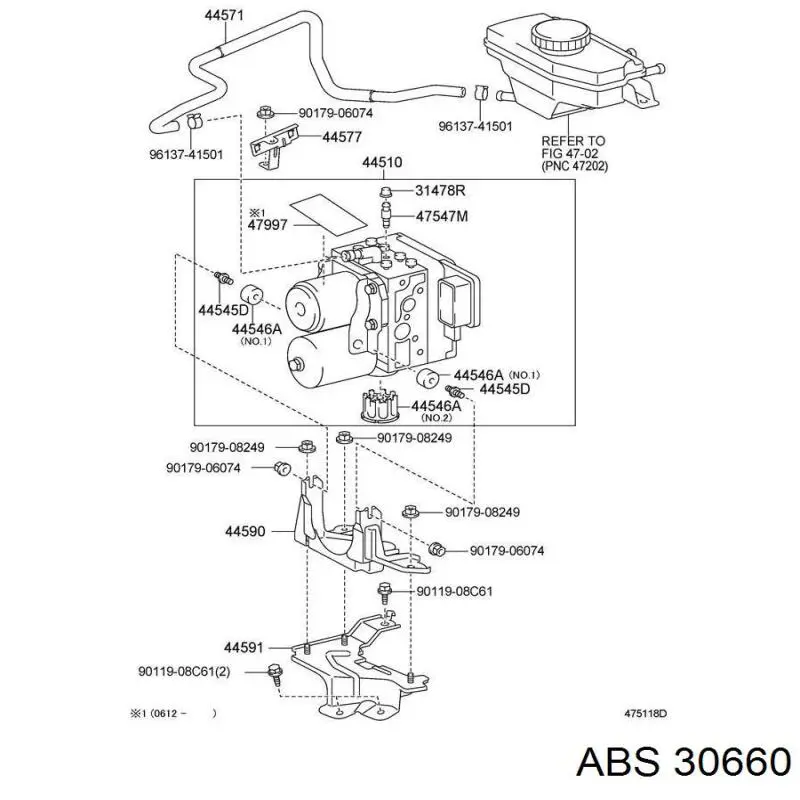 Датчик АБС (ABS) задній, правий 30660 ABS