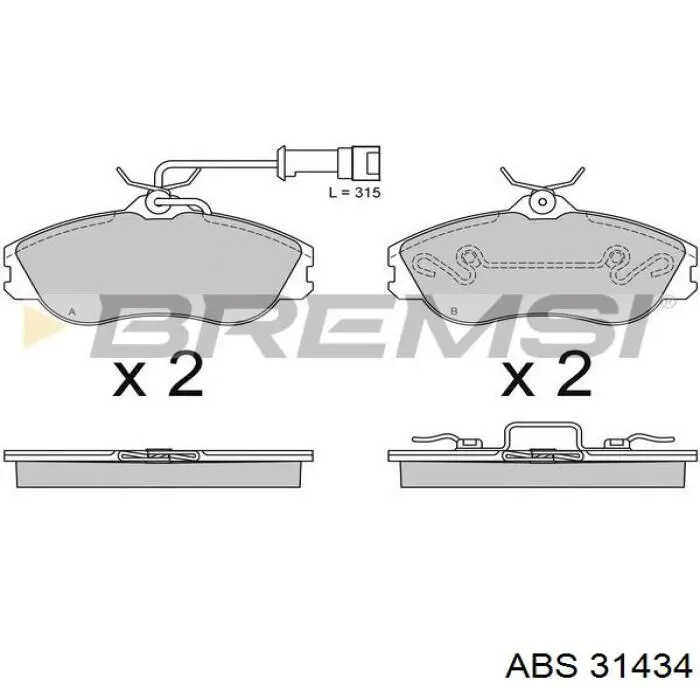 Датчик АБС (ABC) передній, правий Blue Print ADG071123