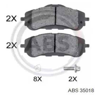 Гальмівні колодки ABS 35018 ціна, від 22.01 USD