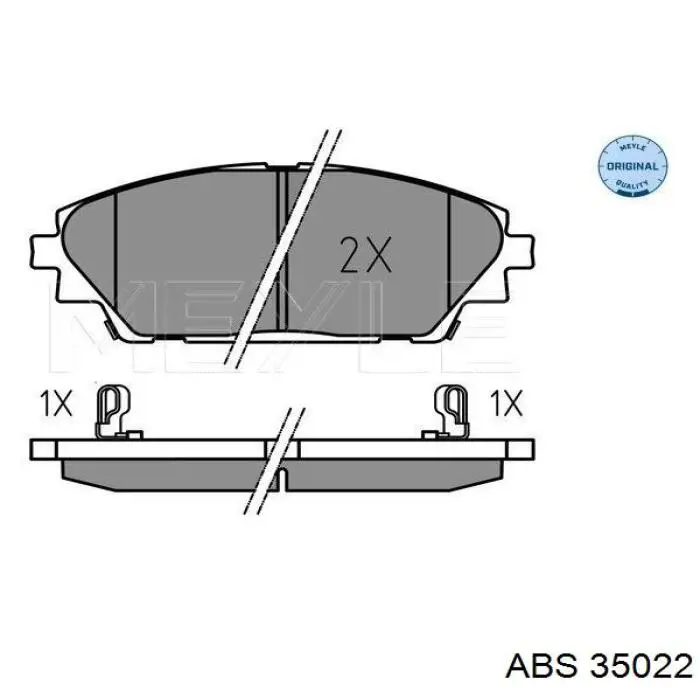 Купити 35022 ABS Колодки гальмівні передні, дискові