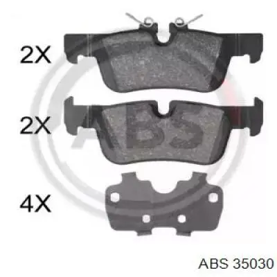 Задні гальмівні колодки ABS 35030 ціна, від 18.59 USD
