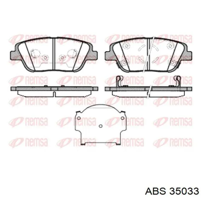 Колодки гальмівні передні, дискові 35033 ABS