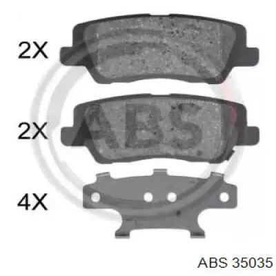 Колодки гальмові задні, дискові 35035 ABS