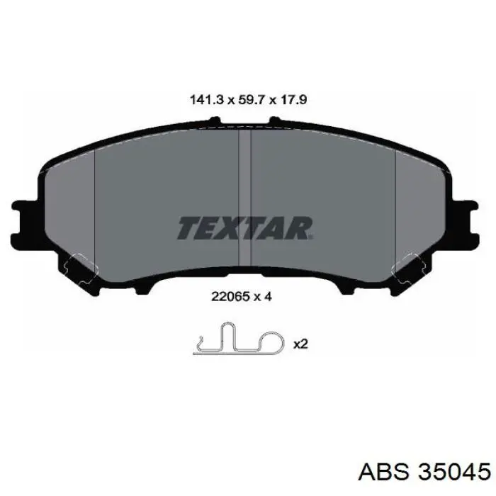 Гальмівні колодки ABS 35045 ціна, від 19.55 USD