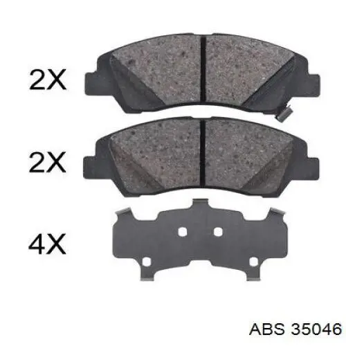 Колодки гальмівні передні, дискові 35046 ABS