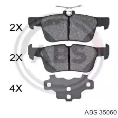 Задні гальмівні колодки ABS 35060 ціна, від 18.37 USD