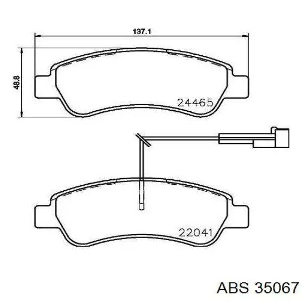 Задні гальмівні колодки 35067 ABS