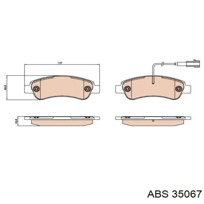 Купити 35067 ABS Задні колодки