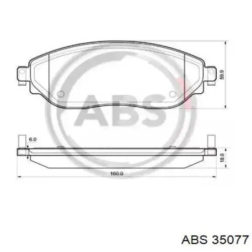 Гальмівні колодки ABS 35077 ціна, від 26.05 USD