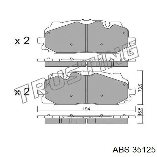 35125 ABS Передні гальмівні колодки