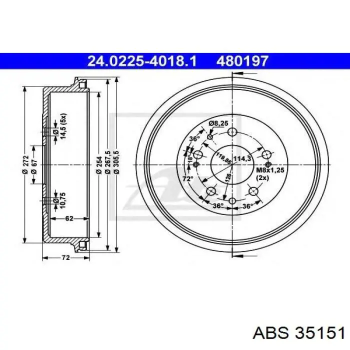 Гальмівні колодки ABS 35151 ціна, від 36.87 USD