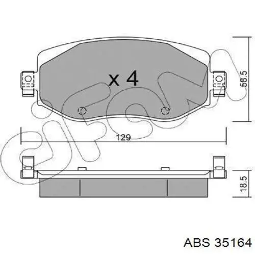 35164 ABS Передні гальмівні колодки
