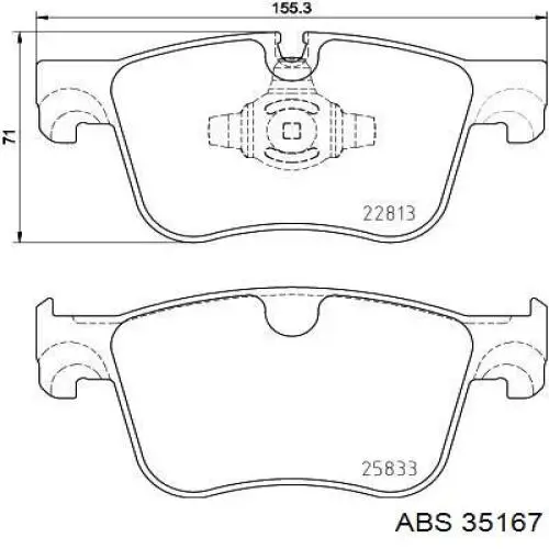 35167 ABS Передні гальмівні колодки