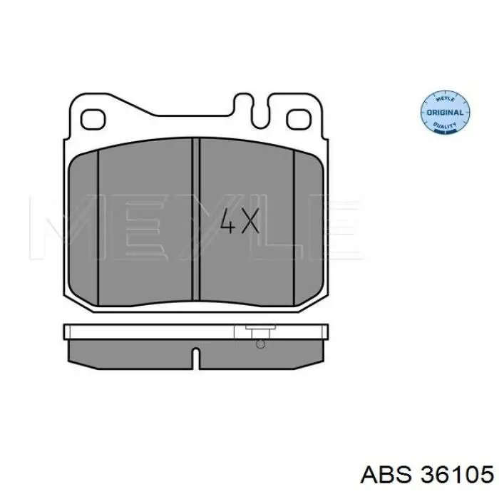 Колодки гальмівні передні, дискові 36105 ABS