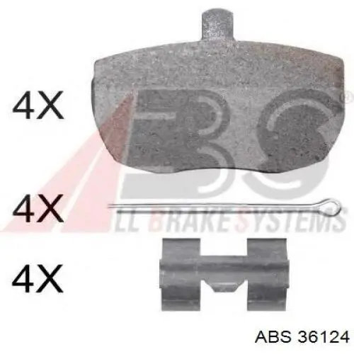 Гальмівні колодки ABS 36124 ціна, від 14.72 USD