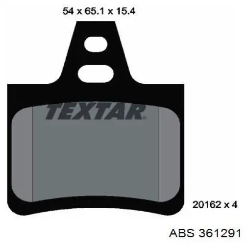 Колодки гальмові задні, дискові 361291 ABS