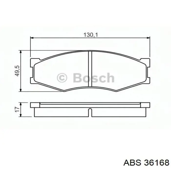 Купити 36168 ABS Колодки гальмівні передні, дискові
