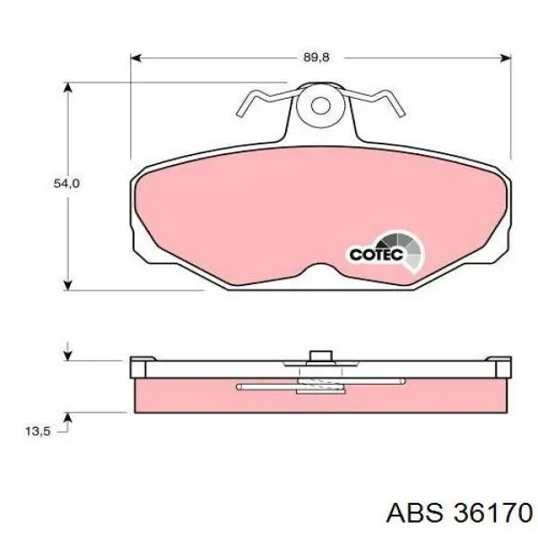 Задні гальмівні колодки ABS 36170 ціна, від 14.55 USD