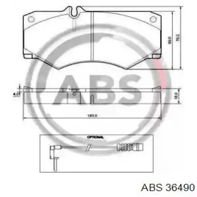 Гальмівні колодки ABS 36490 ціна, від 18.96 USD