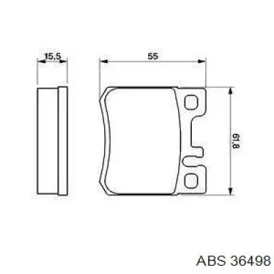 Задні гальмівні колодки ABS 36498 ціна, від 9.25 USD