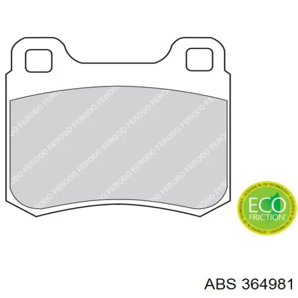 Задні гальмівні колодки 364981 ABS