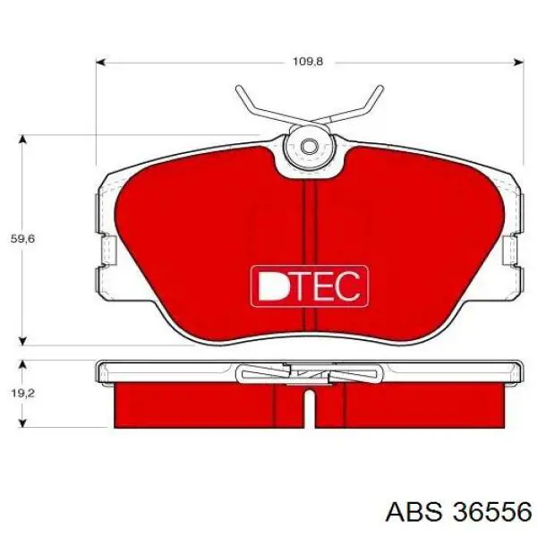 Гальмівні колодки ABS 36556 ціна, від 16.87 USD